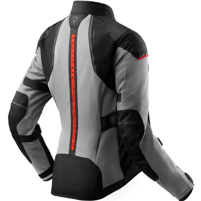 Dames motorjas Rebelhorn Scandal 3 zwart-grijs-rood