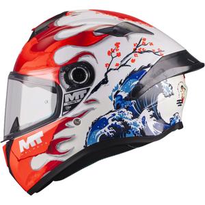 Integraal motorhelm MT Targo S Yamanaka A5 wit-rood-blauw