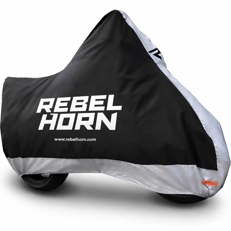 Rebelhorn Shelter motorhoes zwart-zilver