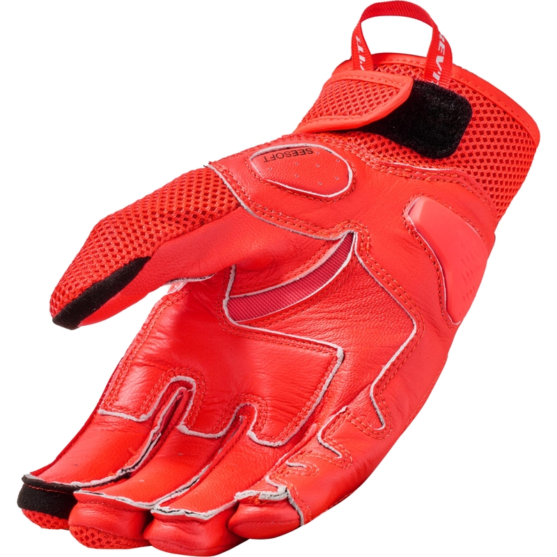 Revit Ritmo fluo motorhandschoenen rood-zwart