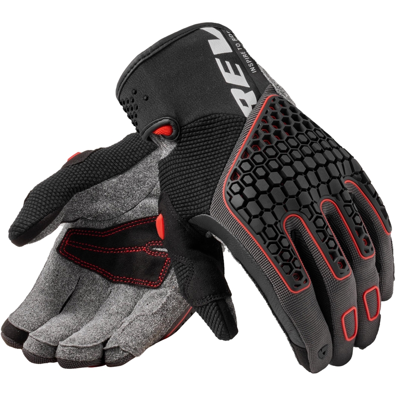 Revit Mangrove 2 motorhandschoenen grijs-rood
