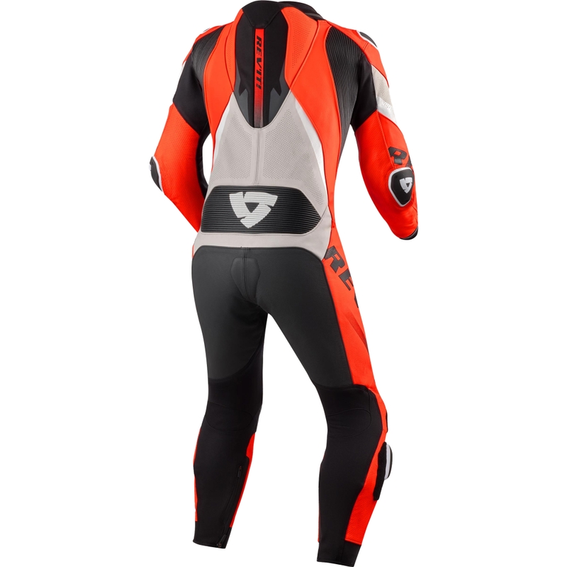 Revit One Piece Hyperspeed 3 Motorpak Lichtgrijs-Fluorrood