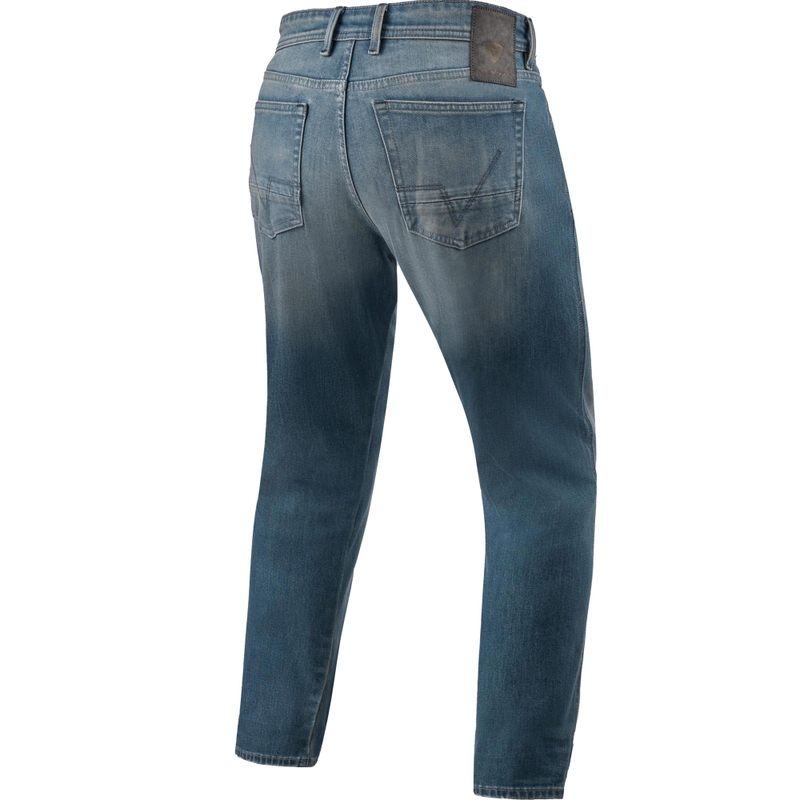 Revit Keegan Tapered Motorcycle Jeans Medium Blue