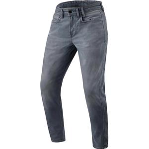 Revit Keegan Tapered Motorcycle Cropped Jeans Washed Medium Grey