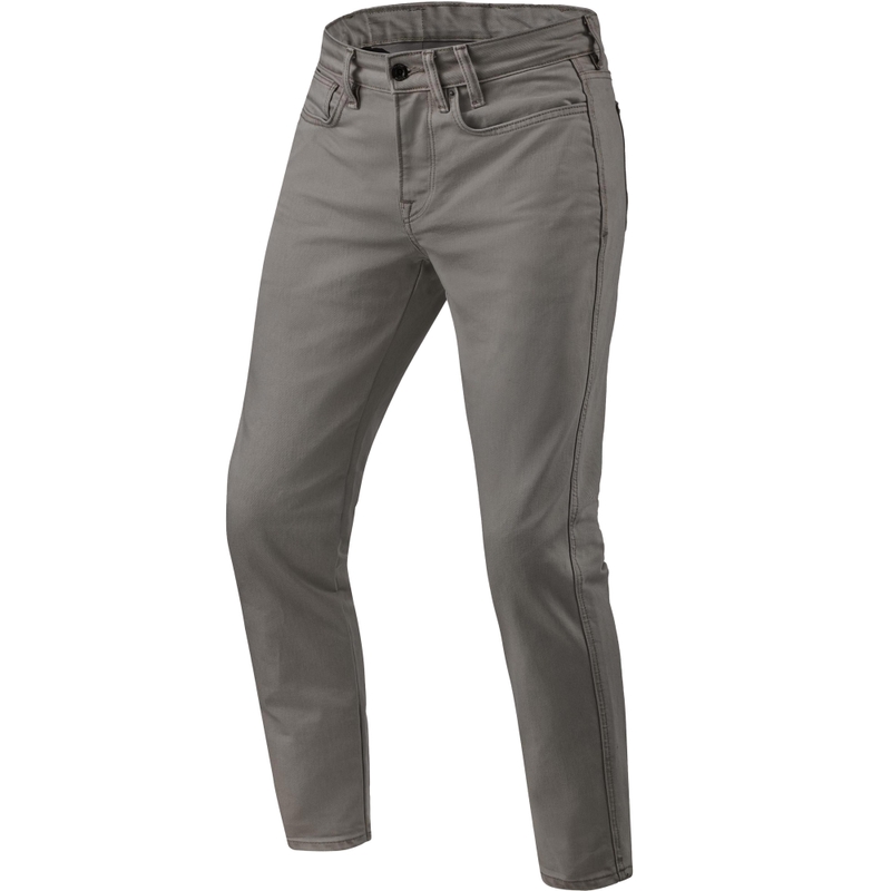 Revit Jamison Slim Extra Cropped Motorjeans Donker Olijfgroen