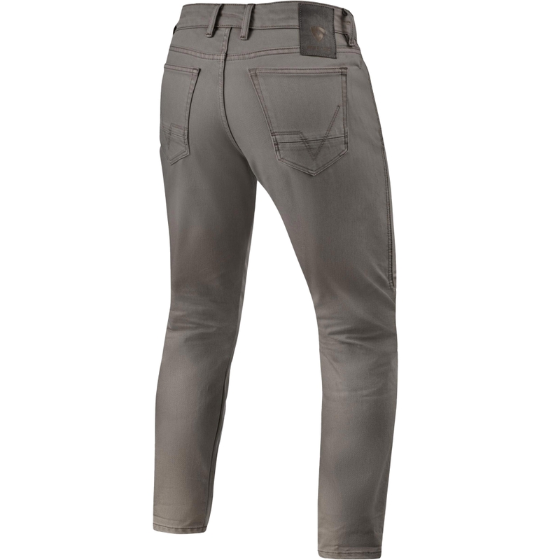 Revit Jamison Slim Extra Cropped Motorjeans Donker Olijfgroen