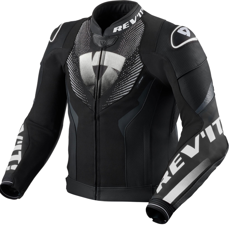 Revit Hyperspeed 3 Air leren motorjas zwart-wit