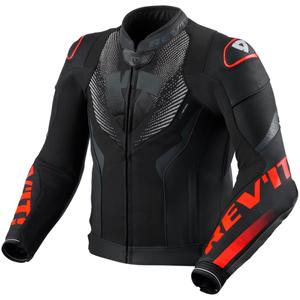 Revit Hyperspeed 3 Air leren motorjas zwart-fluorescerend rood
