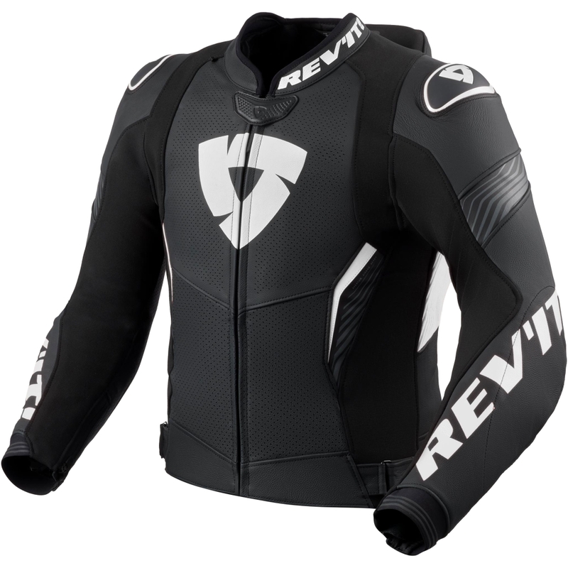 Revit Argon 3 PRO leren motorjas zwart-wit