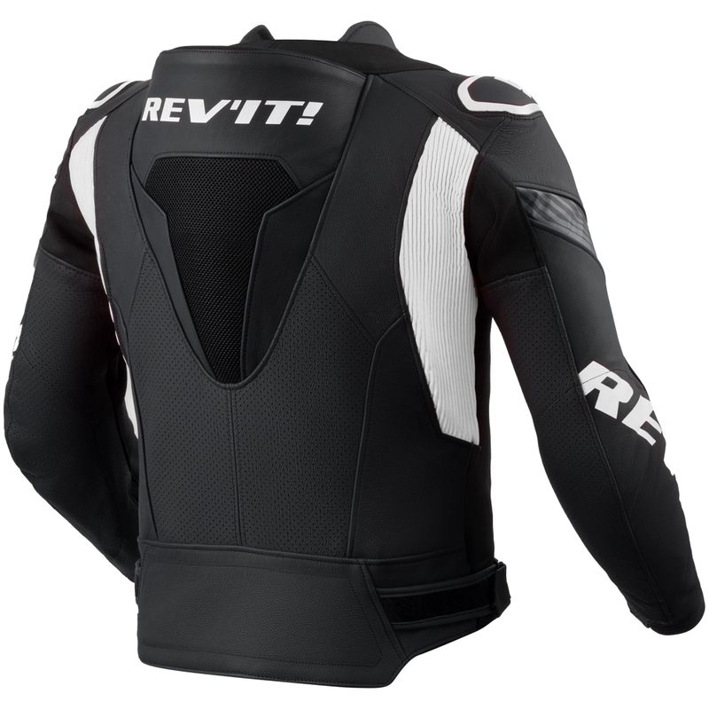 Revit Argon 3 PRO leren motorjas zwart-wit