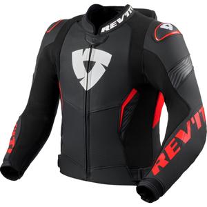 Revit Argon 3 PRO leren motorjas zwart-fluorescerend rood