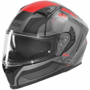 Integraal motorhelm NOX N402 Mentor zwart-rood