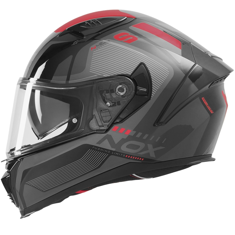 Integraal motorhelm NOX N402 Mentor zwart-rood