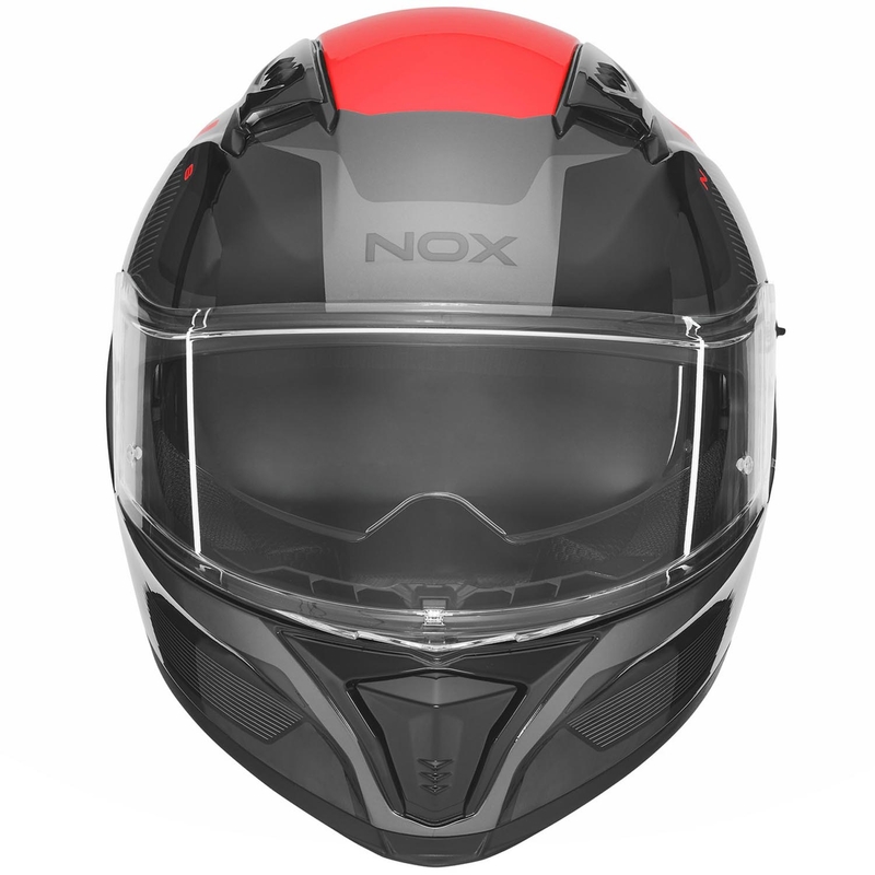 Integraal motorhelm NOX N402 Mentor zwart-rood