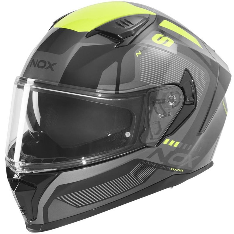 Integraal motorhelm NOX N402 Mentor zwart-fluor geel