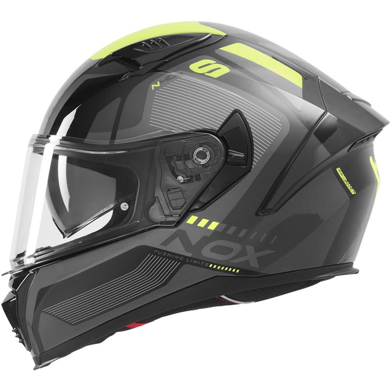 Integraal motorhelm NOX N402 Mentor zwart-fluor geel