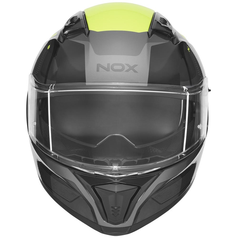 Integraal motorhelm NOX N402 Mentor zwart-fluor geel