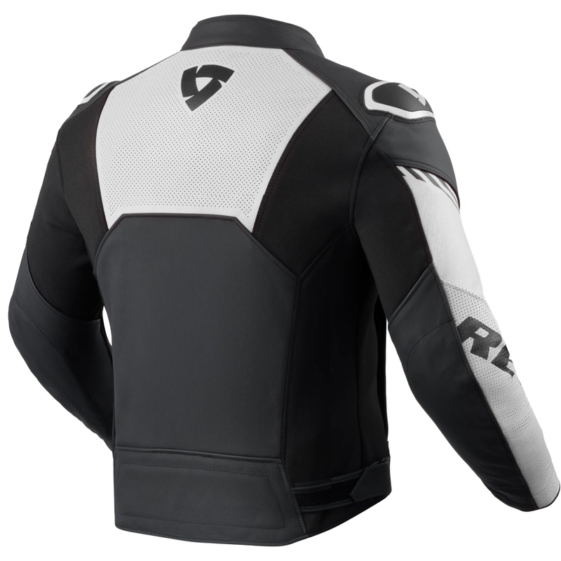 Revit Argon 3 leren motorjas zwart-wit