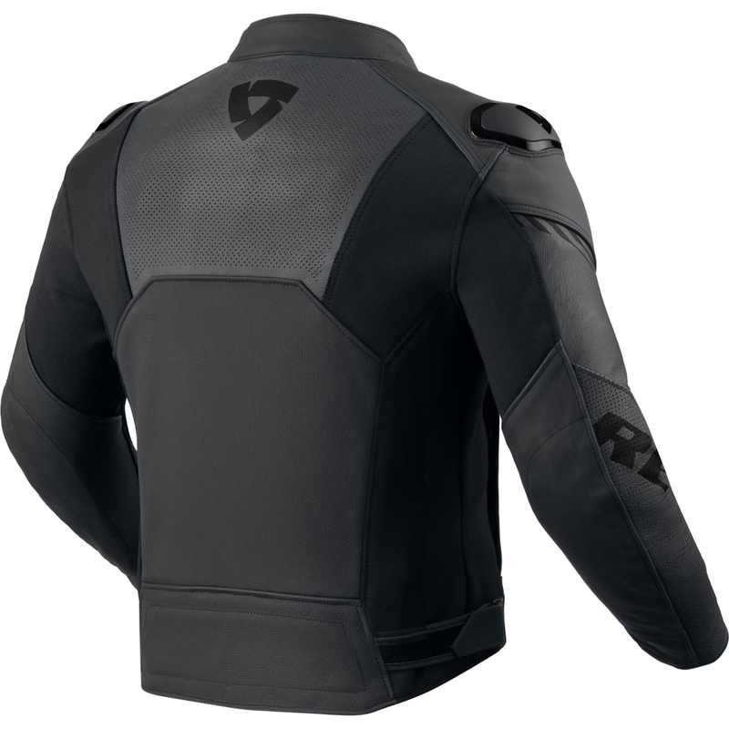 Revit Argon 3 leren motorjas zwart-antraciet