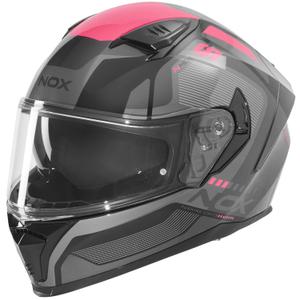 Integraal motorhelm NOX N402 Mentor zwart-roze