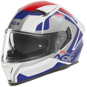 Integraal motorhelm NOX N402 Mentor wit-blauw-rood