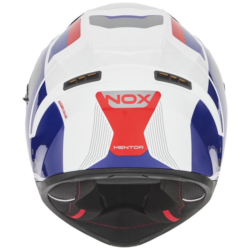 Integraal motorhelm NOX N402 Mentor wit-blauw-rood