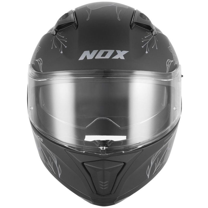 Integraal motorhelm NOX N402 Spring matzwart-zilver