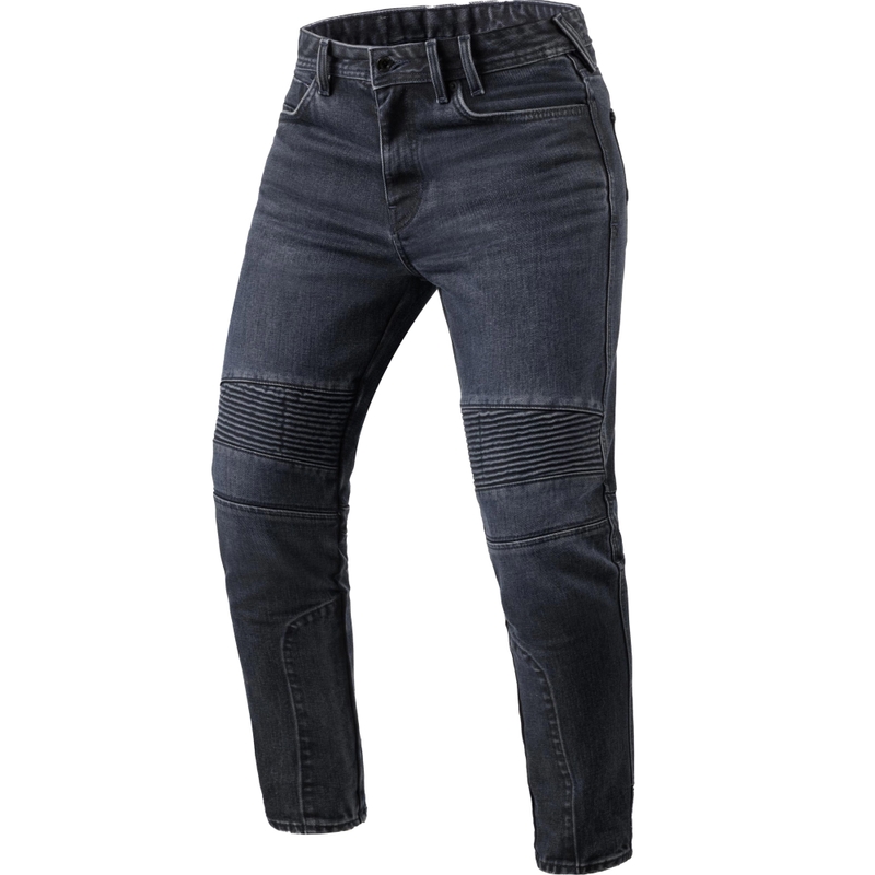 Revit Moto 2 TF motorjeans, gewassen donkerblauw-zwart