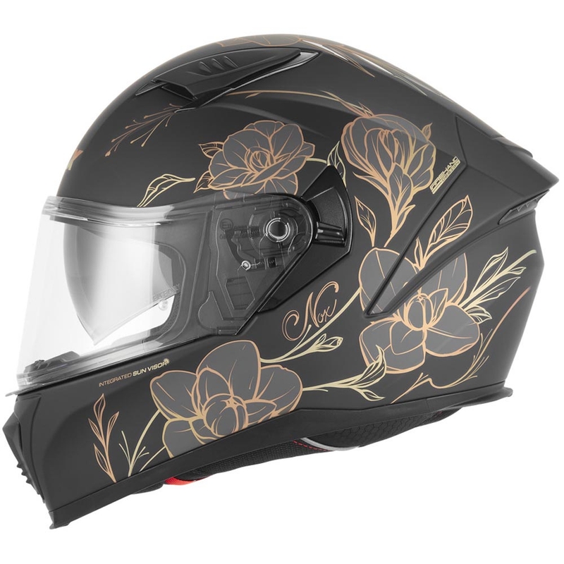Integraal motorhelm NOX N402 Spring mat zwart-goud