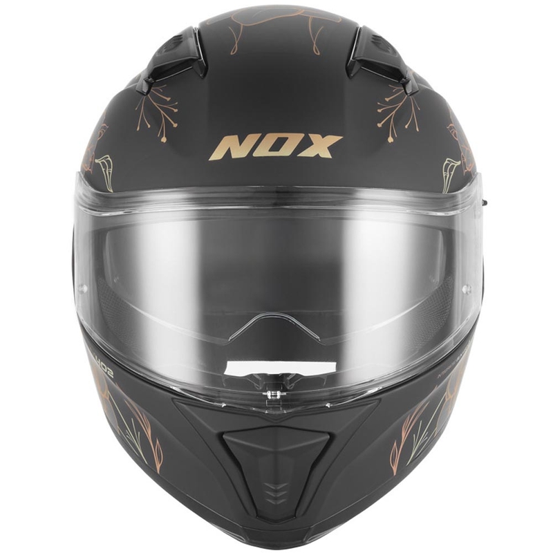 Integraal motorhelm NOX N402 Spring mat zwart-goud