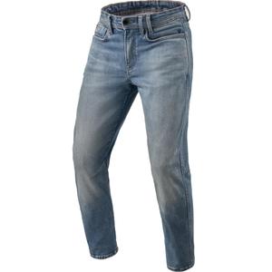 Revit Detroit 3 Tapered Extra Cropped Motorjeans - Mid Blue Vintage