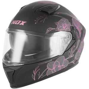 Integraal motorhelm NOX N402 Spring mat zwart-roze