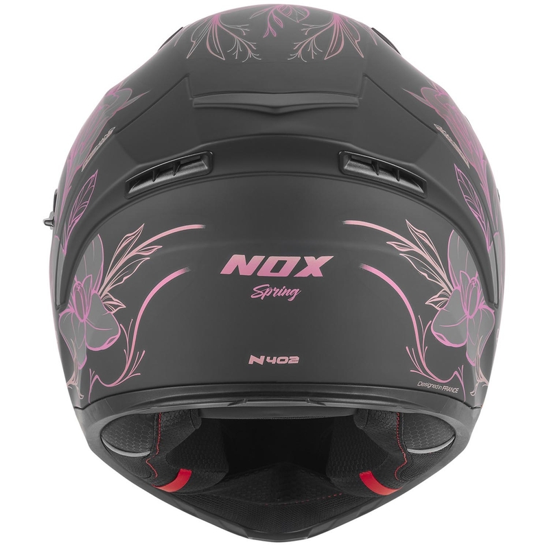 Integraal motorhelm NOX N402 Spring mat zwart-roze