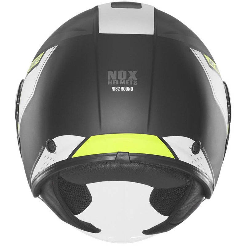 Open motorhelm NOX N182 Rond mat zwart-fluor geel