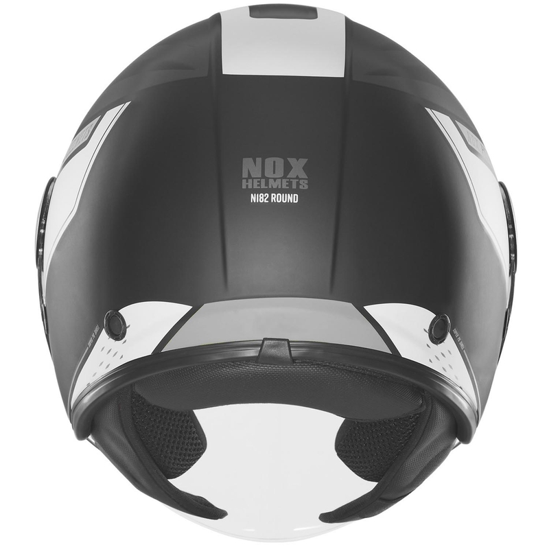 Open motorhelm NOX N182 Rond mat zwart-zilver