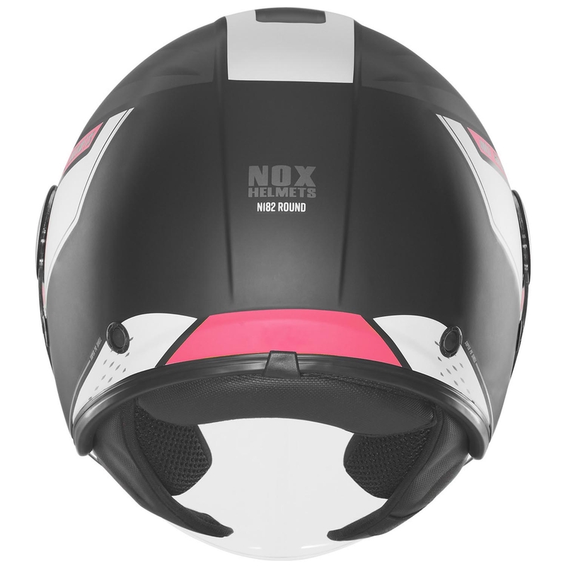 Open motorhelm NOX N182 Rond mat zwart-roze