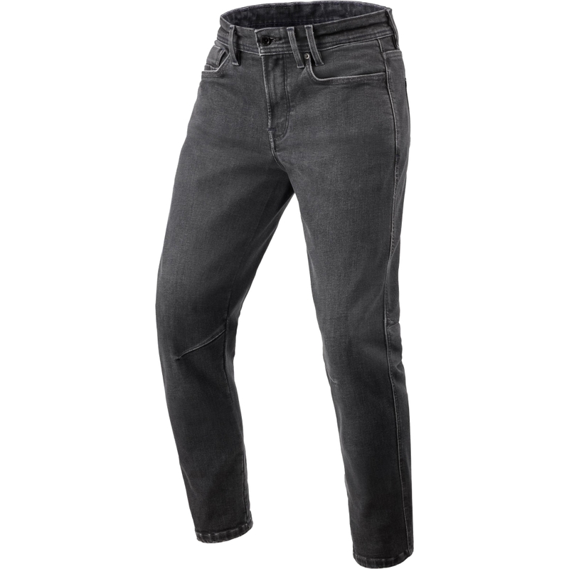 Revit Detroit 3 Tapered Motorcycle Cropped Jeans Donkerzwart