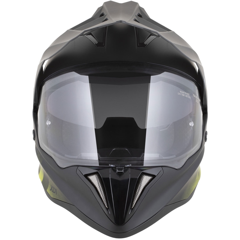 Enduro motorhelm ZED XD1 matzwart-fluorgeel