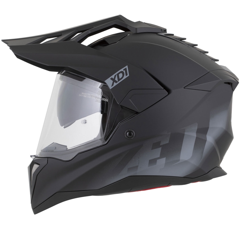Enduro motorhelm ZED XD1 matzwart-donkergrijs
