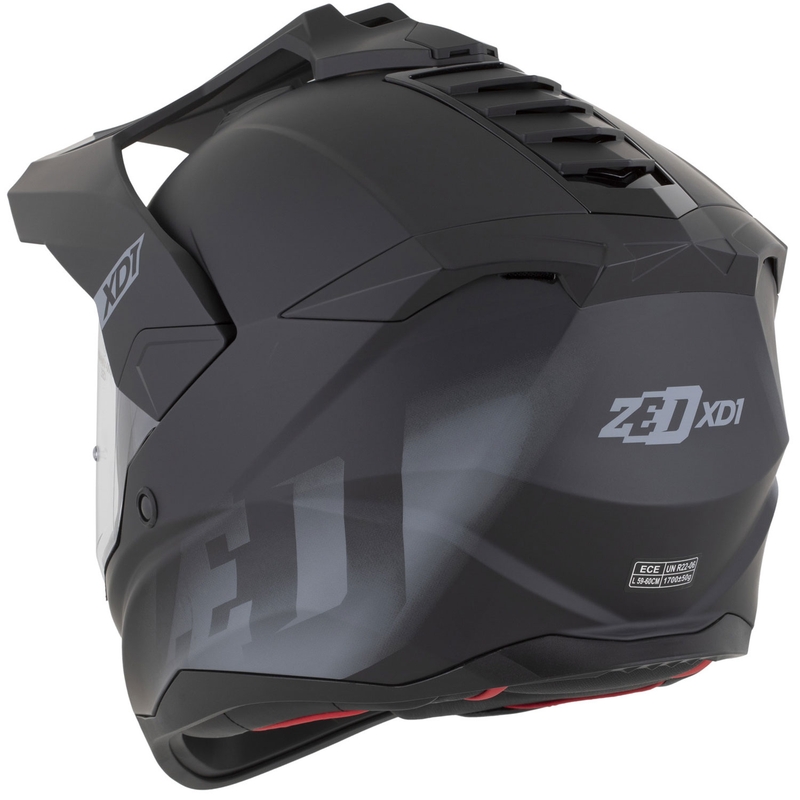 Enduro motorhelm ZED XD1 matzwart-donkergrijs