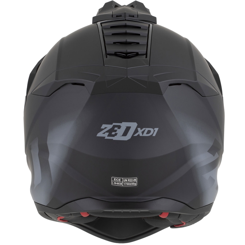 Enduro motorhelm ZED XD1 matzwart-donkergrijs