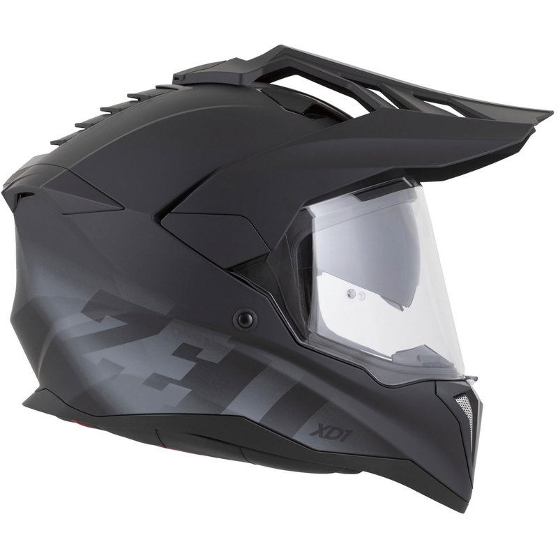 Enduro motorhelm ZED XD1 matzwart-donkergrijs