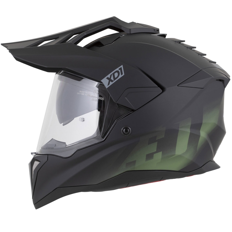 Enduro motorhelm ZED XD1 matzwart-donkergroen