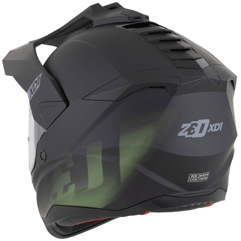Enduro motorhelm ZED XD1 matzwart-donkergroen