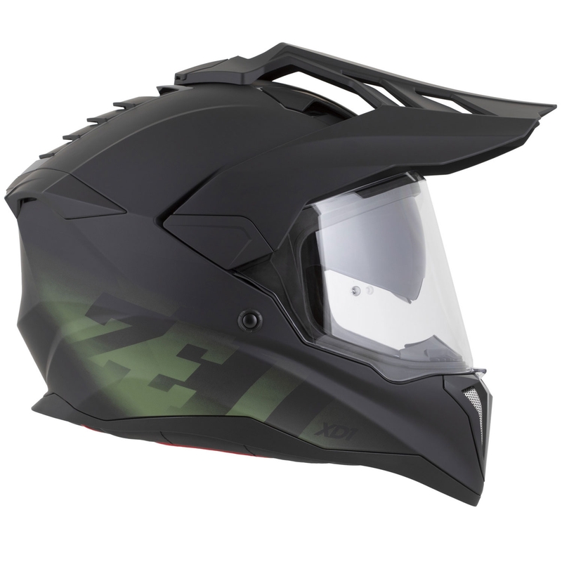 Enduro motorhelm ZED XD1 matzwart-donkergroen