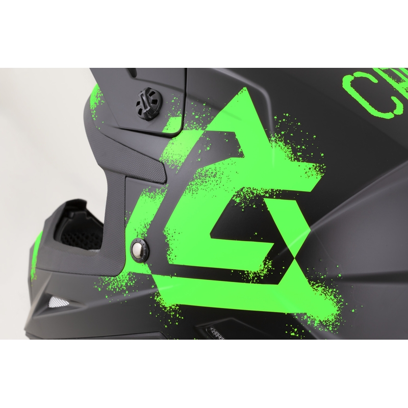 Cassida Cross Cup 2 Crew motorcrosshelm matzwart-fluogroen