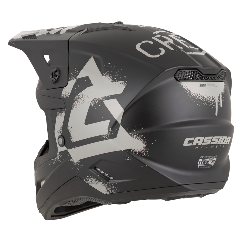 Cassida Cross Cup 2 Crew motorcrosshelm matzwart-zand