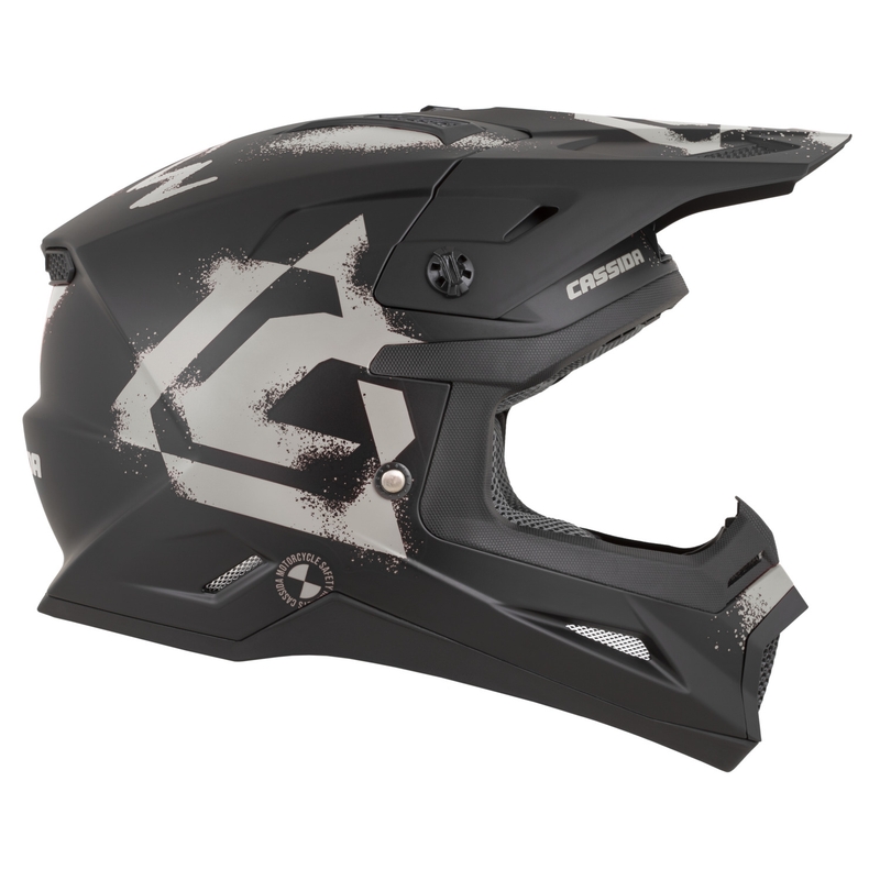 Cassida Cross Cup 2 Crew motorcrosshelm matzwart-zand