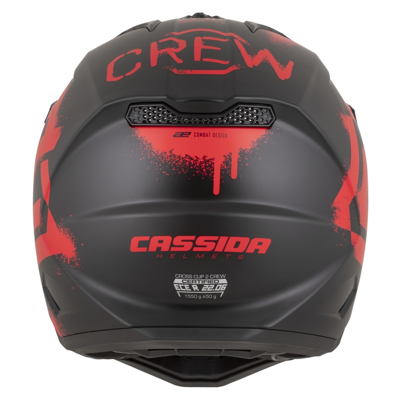 Cassida Cross Cup 2 Crew motorcrosshelm matzwart-rood