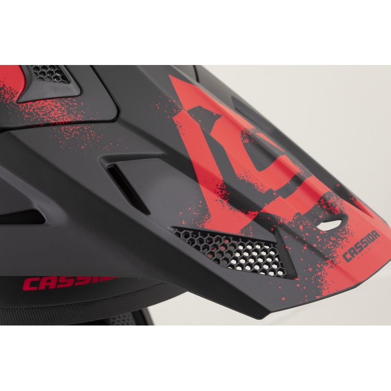 Cassida Cross Cup 2 Crew motorcrosshelm matzwart-rood